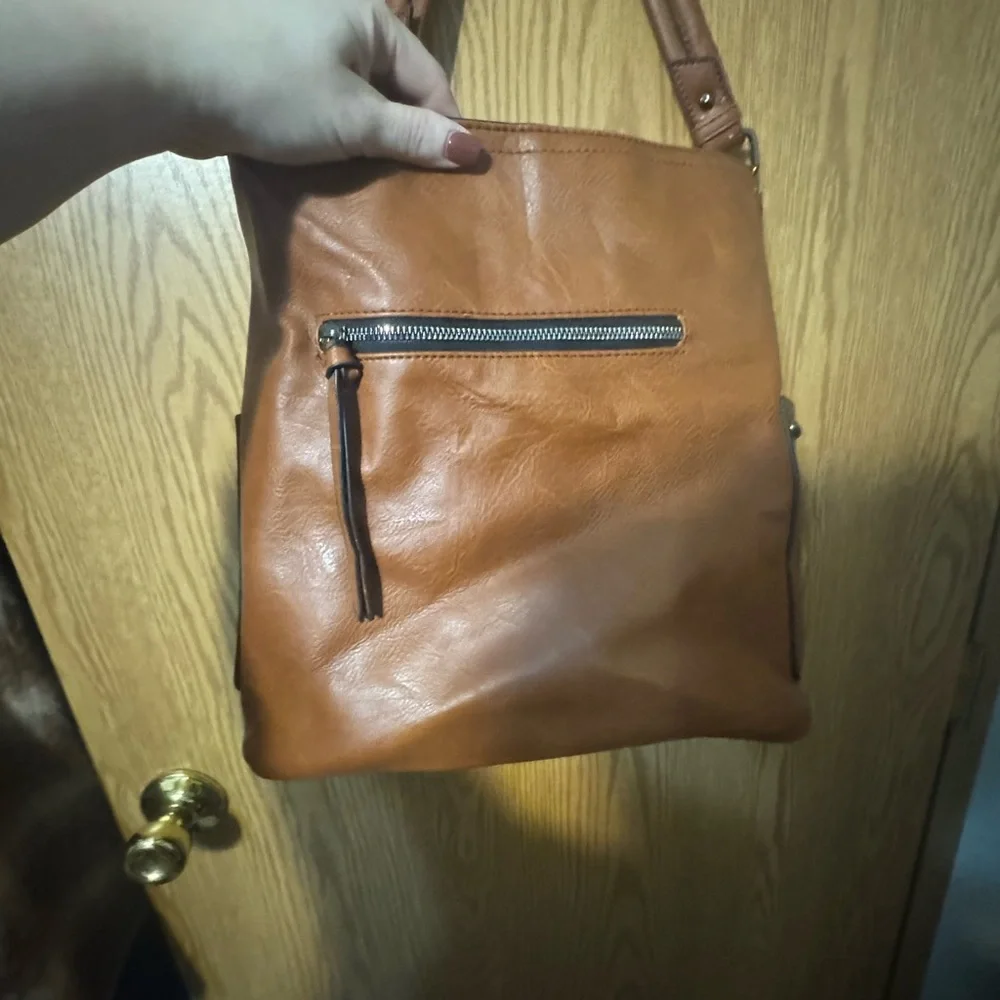 Brown Studded Women's Bag - Picture 2 of 2